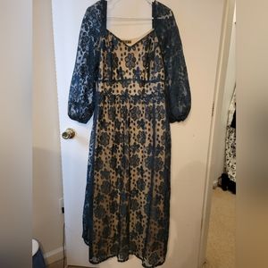 2XL Shein Curve Green Lace Dress
